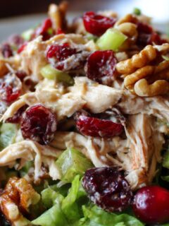 Asian Chicken Cranberry Salad for Thanksgiving, Christmas