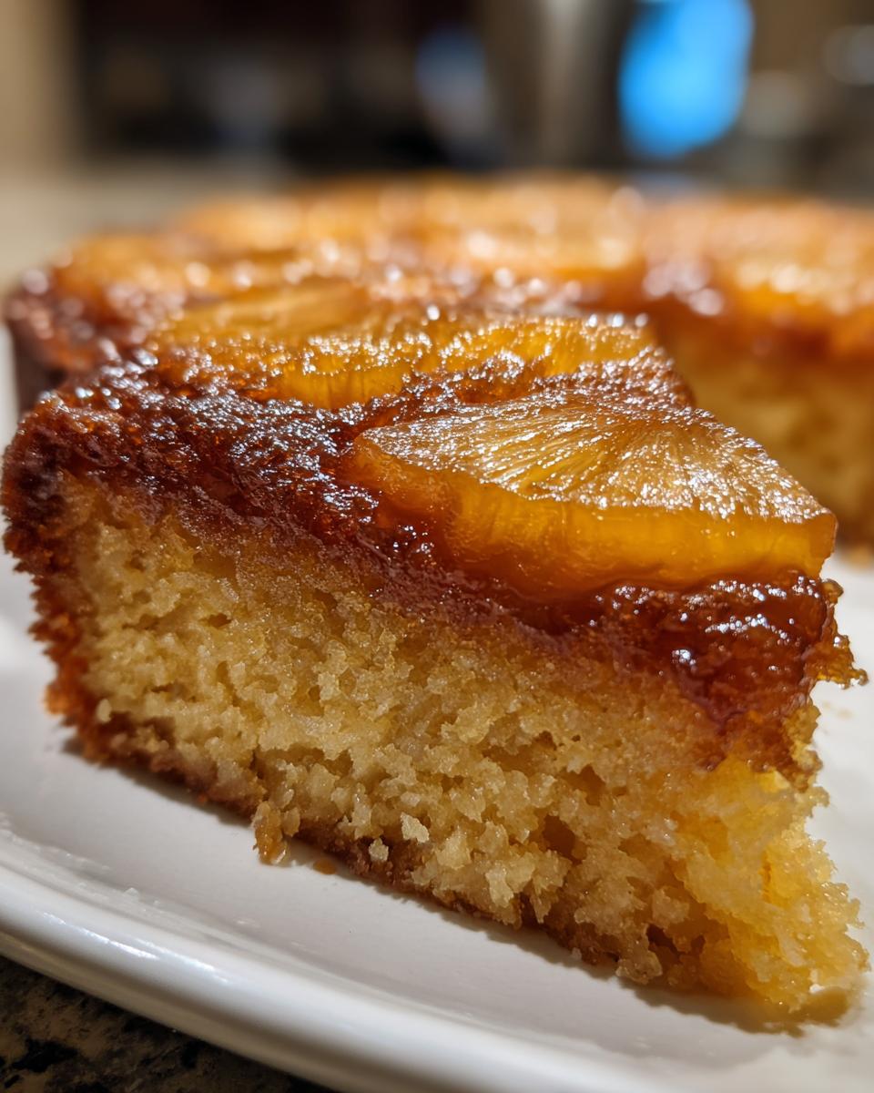 Brown Sugar & Rum Pineapple Upside Down Cake for Christmas - detail 2