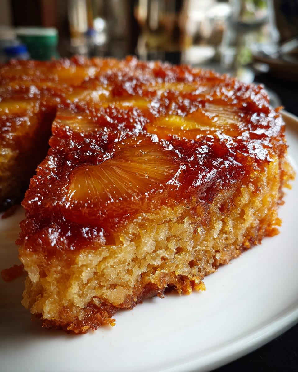 Brown Sugar & Rum Pineapple Upside Down Cake for Christmas - detail 3