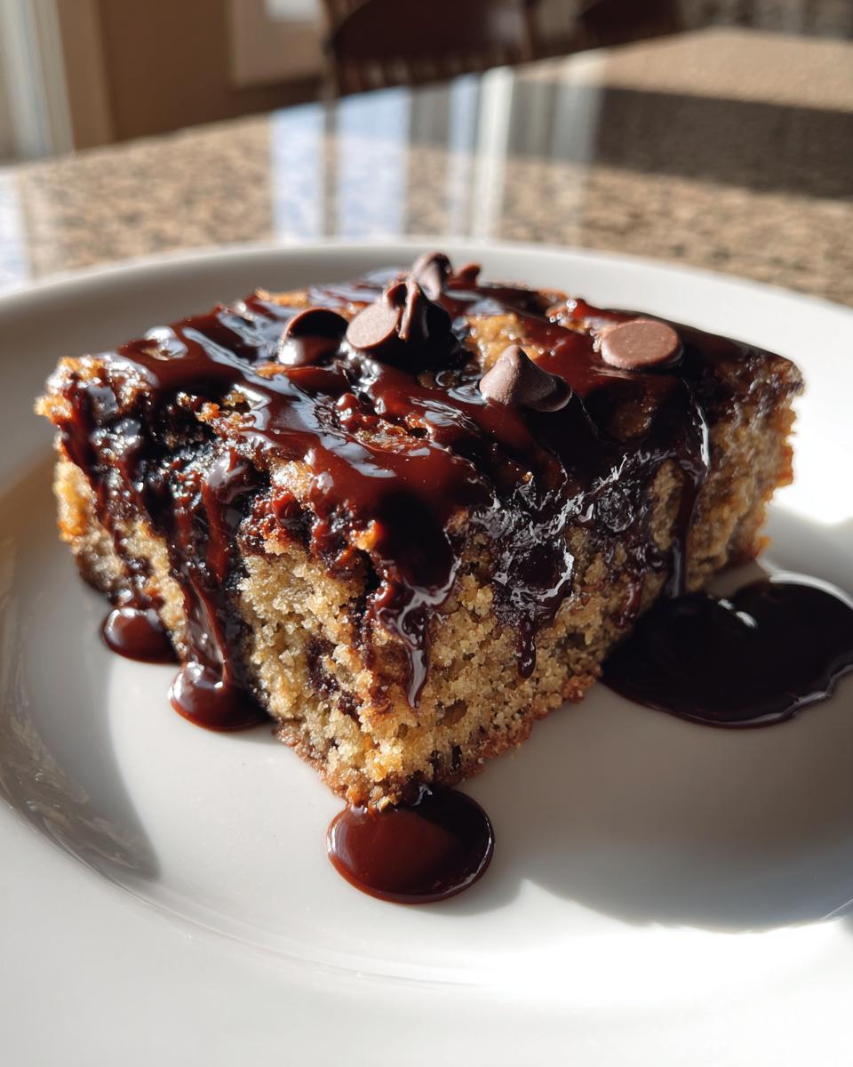 Chocolate Chip Cookie Bars with Hot Fudge for Christmas - detail 1