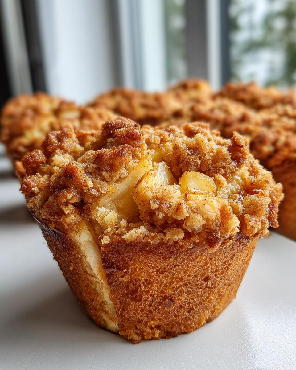 Cottage Cheese Apple Crumble Muffins for Thanksgiving - detail 2