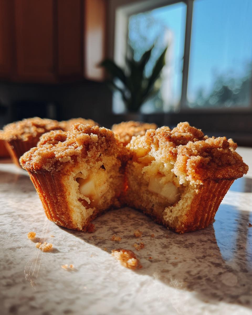 Cottage Cheese Apple Crumble Muffins for Thanksgiving - detail 3