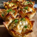 Crab Rangoon Wonton Cups for Christmas