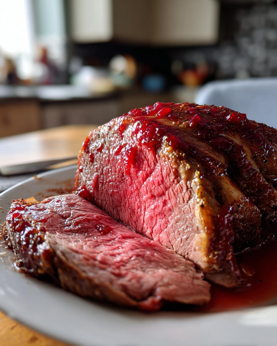 Cranberry Balsamic Roast Beef for Christmas, Thanksgiving - detail 1