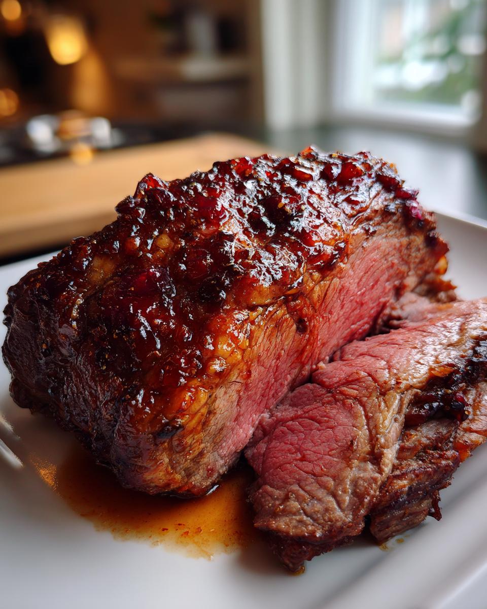 Cranberry Balsamic Roast Beef for Christmas, Thanksgiving - detail 2