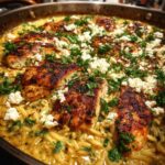 Creamy Baked Orzo with Chicken and Feta for Christmas