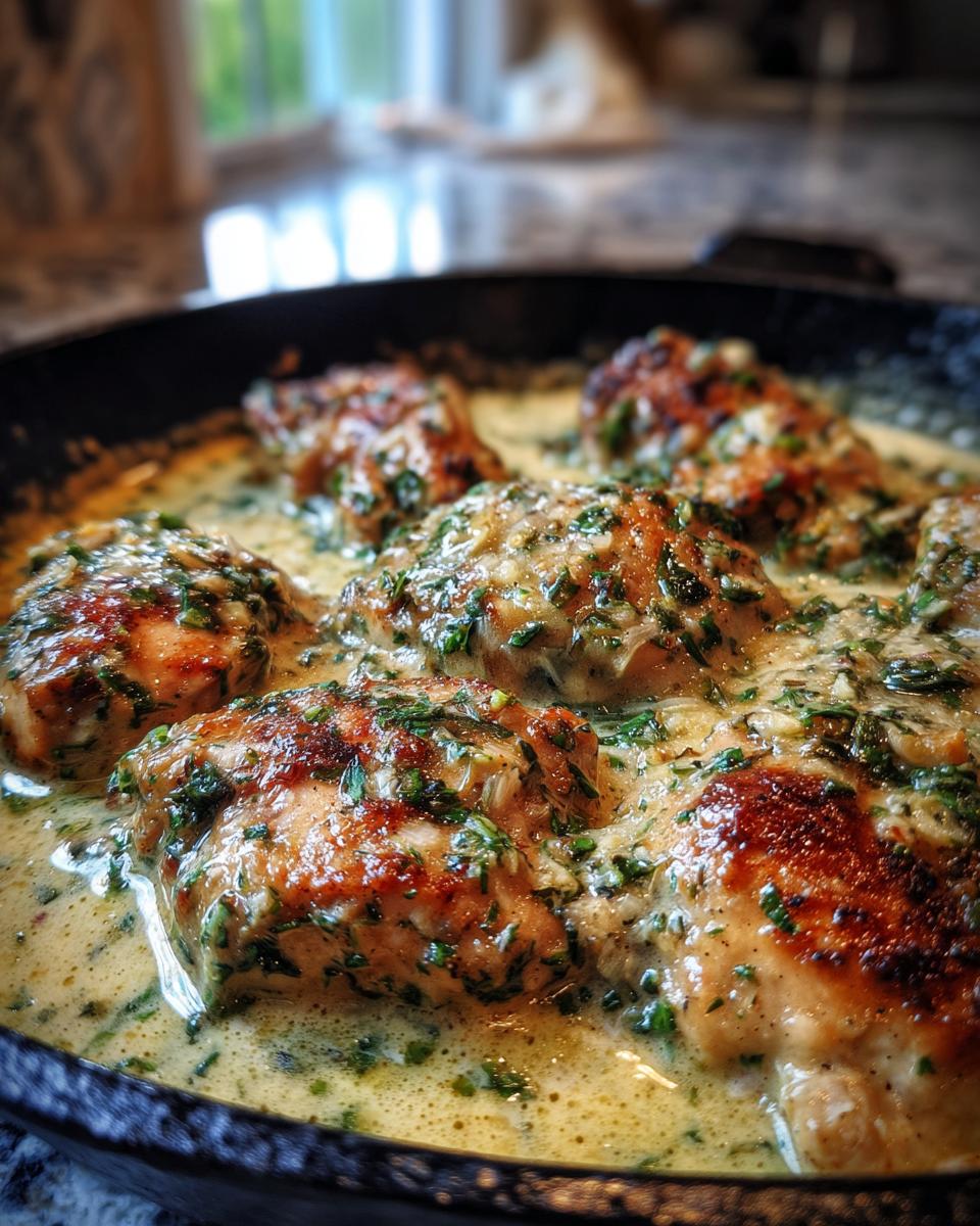 Creamy Boursin Garlic Herb Chicken Skillet for Christmas - detail 2