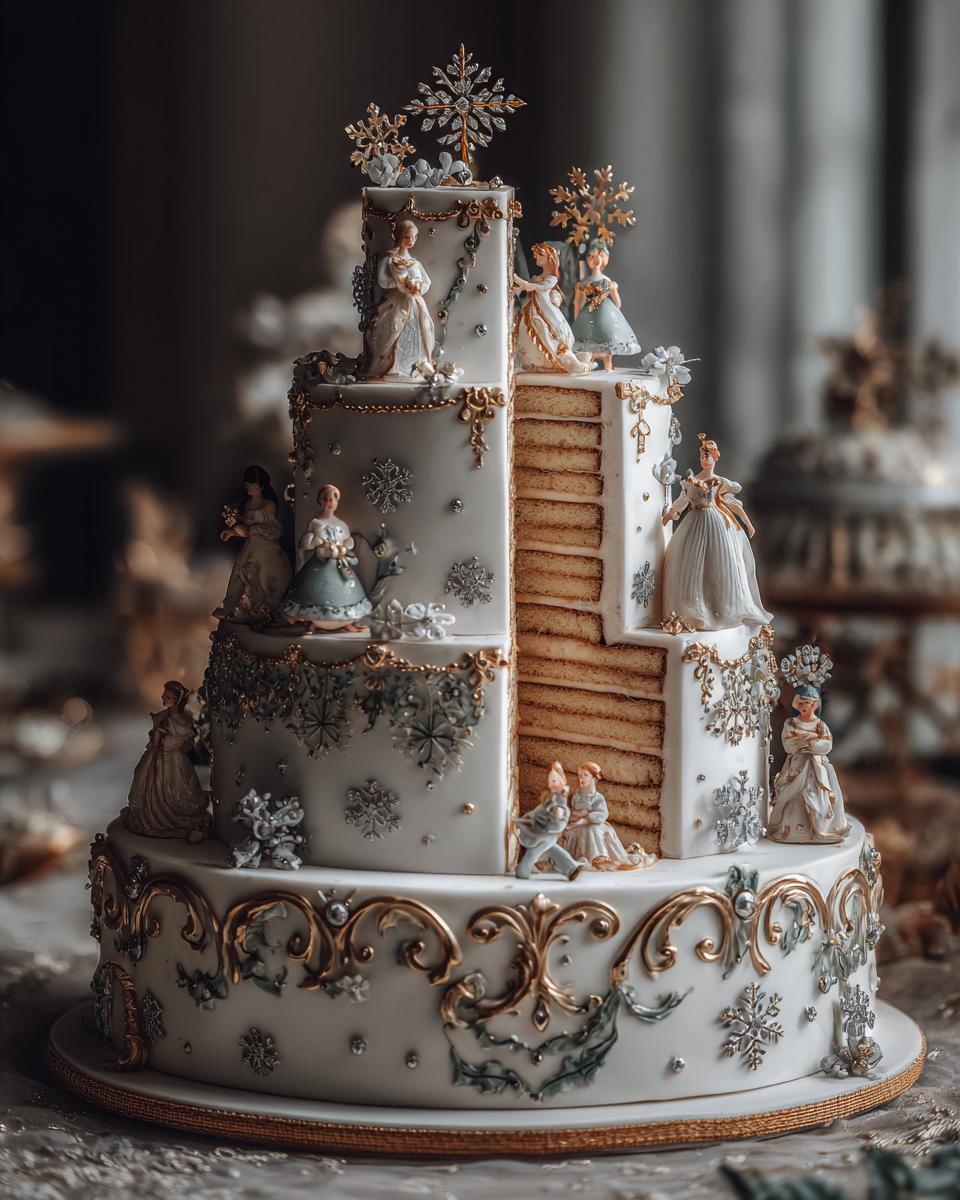 Four Generations Wedding Photo Cake for Christmas - detail 3