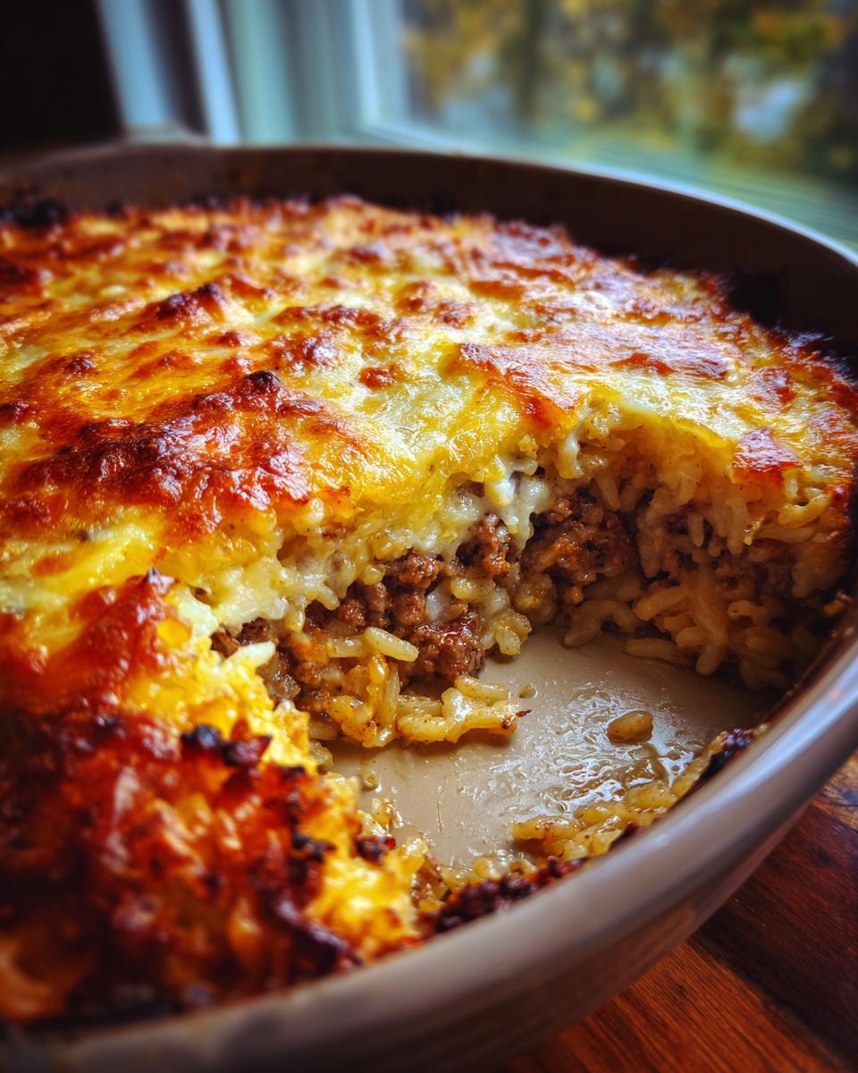 French Onion Ground Beef and Rice Casserole for Thanksgiving, Christmas - detail 1