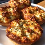 Garlic & Herb Cottage Cheese Bagel Bites for Christmas