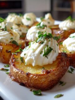 Greek Roasted Potatoes with Whipped Feta for Easter, Thanksgiving