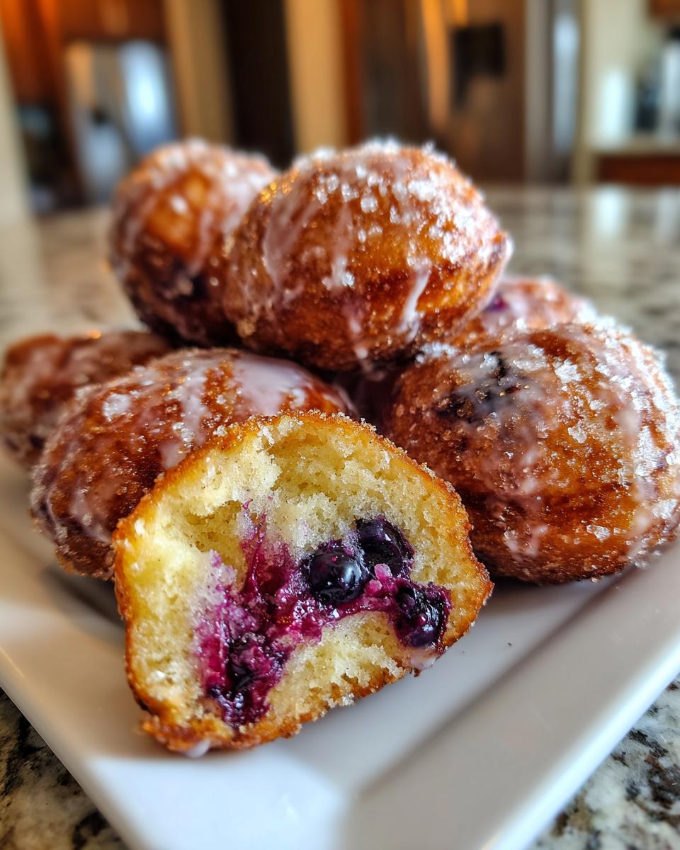 Keto Blueberry Cottage Cheese Donuts - detail 2