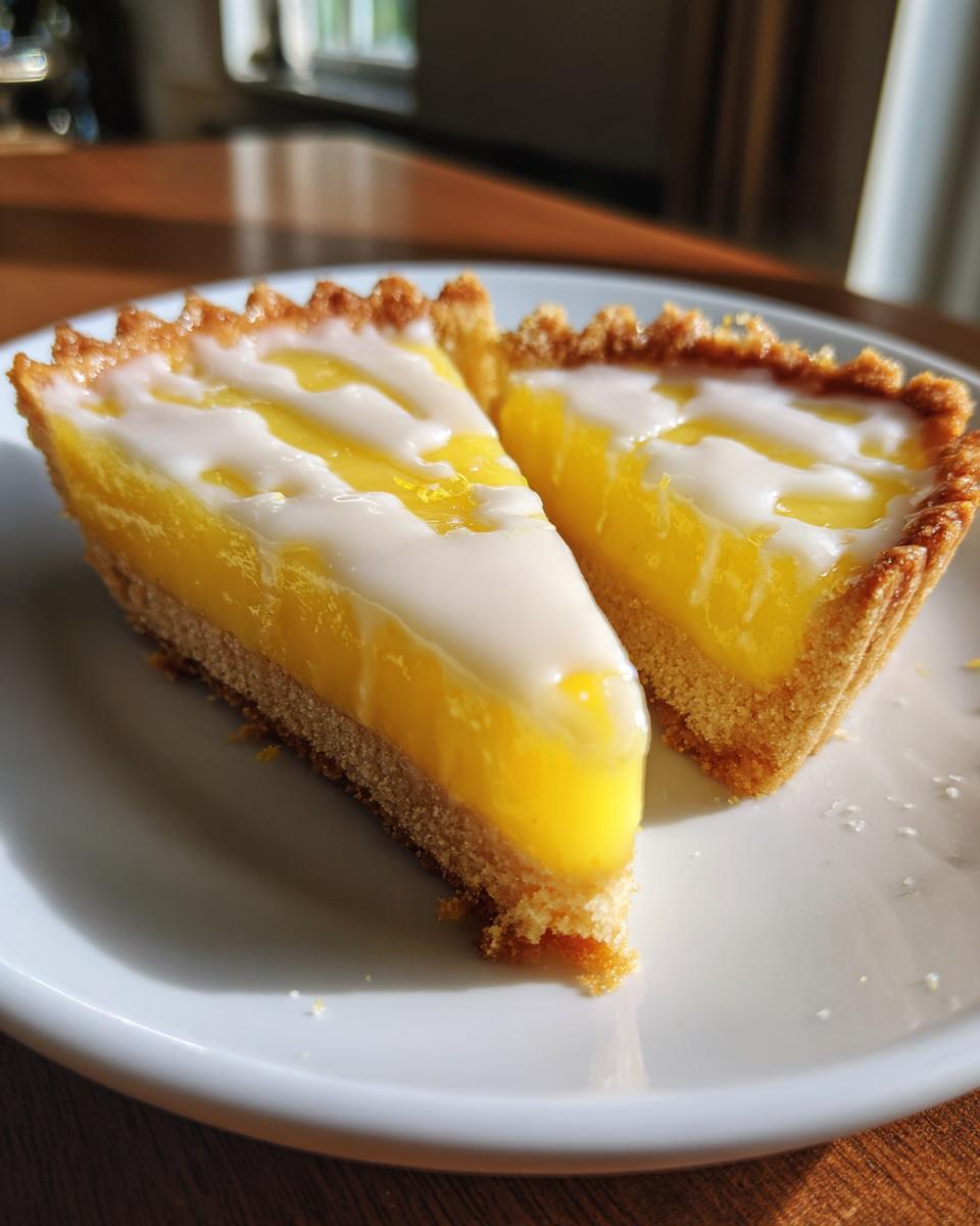 Lemon Curd Tart with Sweet Dough and Glaze for Easter, Christmas - detail 1