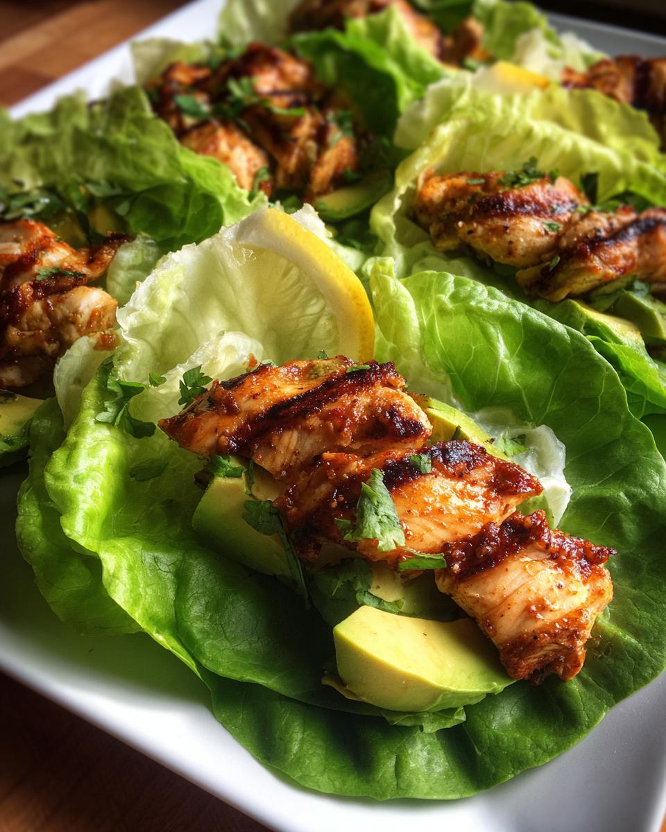 Lettuce Cups with Grilled Chicken, Avocado, and Lemon Yogurt for Easter - detail 1