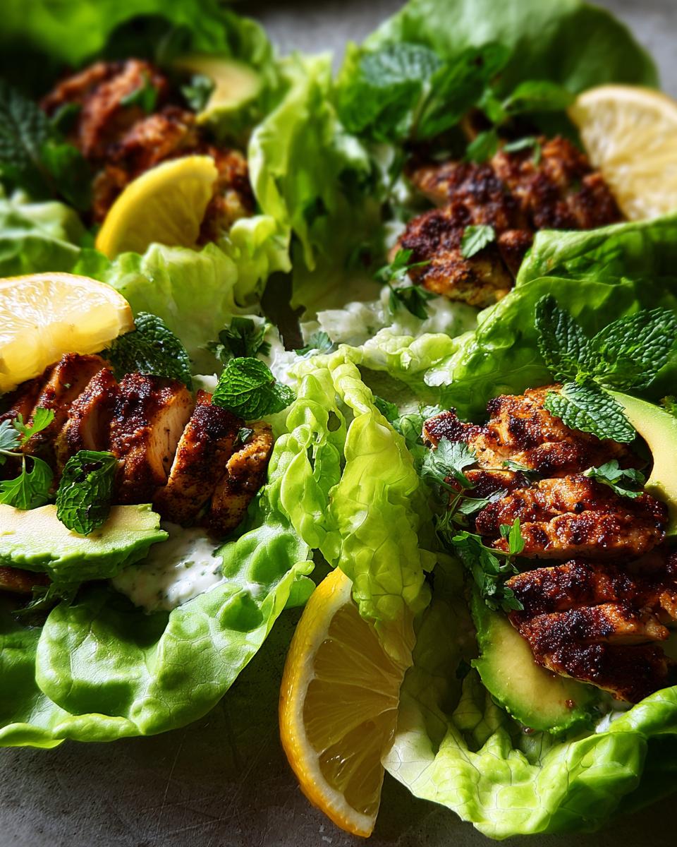 Lettuce Cups with Grilled Chicken, Avocado, and Lemon Yogurt for Easter - detail 3