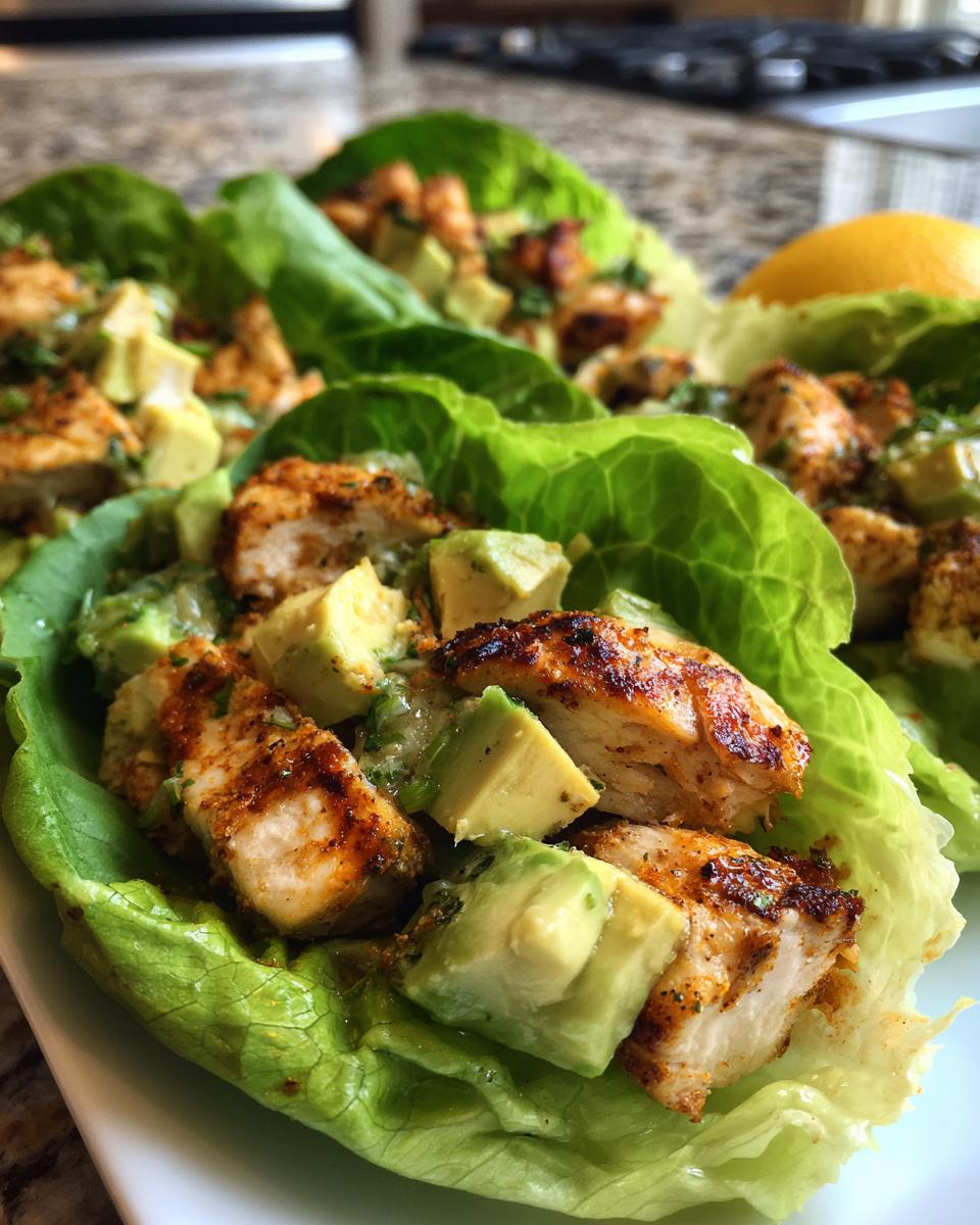 Lettuce Cups with Grilled Chicken, Avocado, and Lemon Yogurt for Easter - detail 4