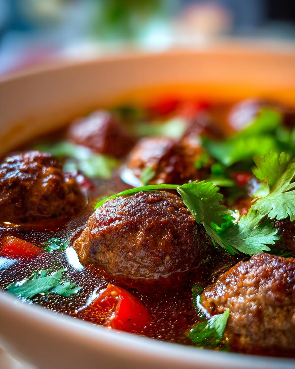 Mexican Meatballs in Broth for Halloween, Thanksgiving - detail 1