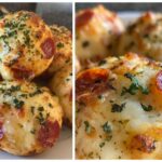Mozzarella Pepperoni Pizza Bombs for Halloween, Christmas