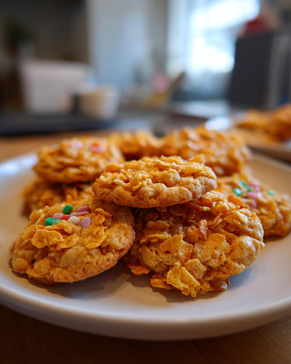 Peanut Butter Cornflake Cookies for Christmas - detail 1
