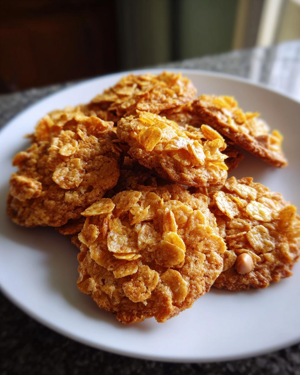 Peanut Butter Cornflake Cookies for Christmas - detail 2