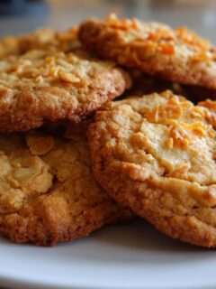 Peanut Butter Cornflake Cookies for Christmas