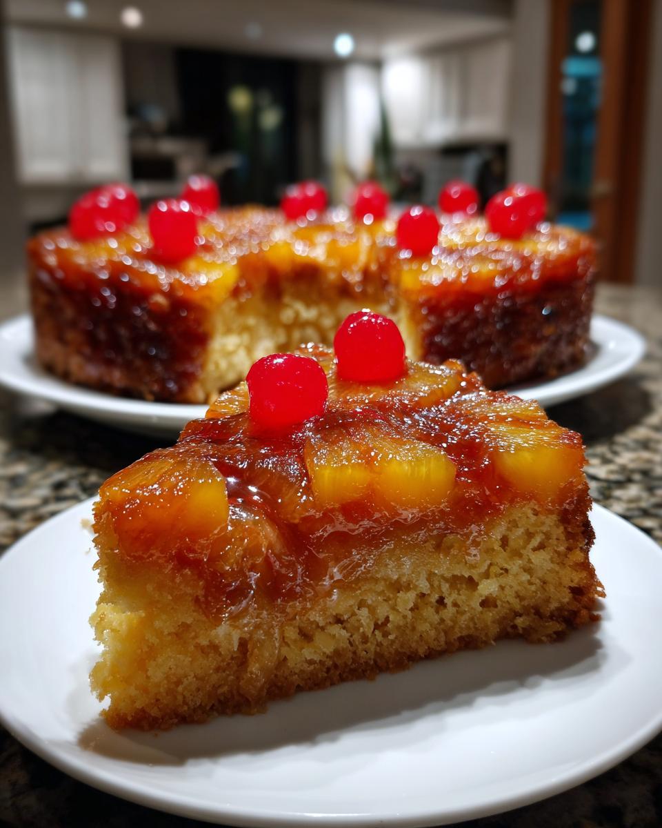 Pineapple Upside-Down Cake for Christmas - detail 2
