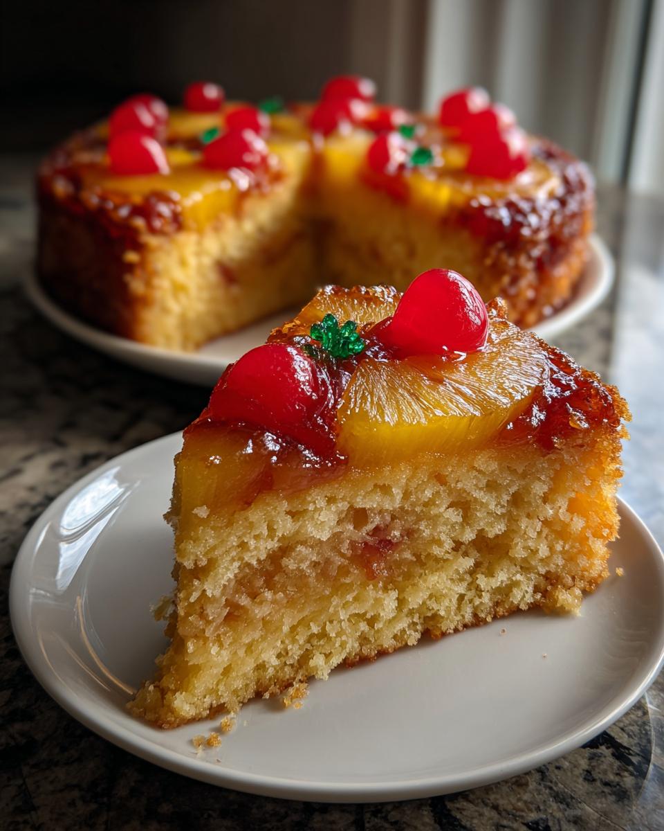 Pineapple Upside-Down Cake for Christmas - detail 3