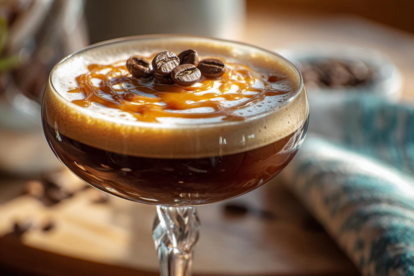Salted Caramel Espresso Martini for Christmas - detail 3