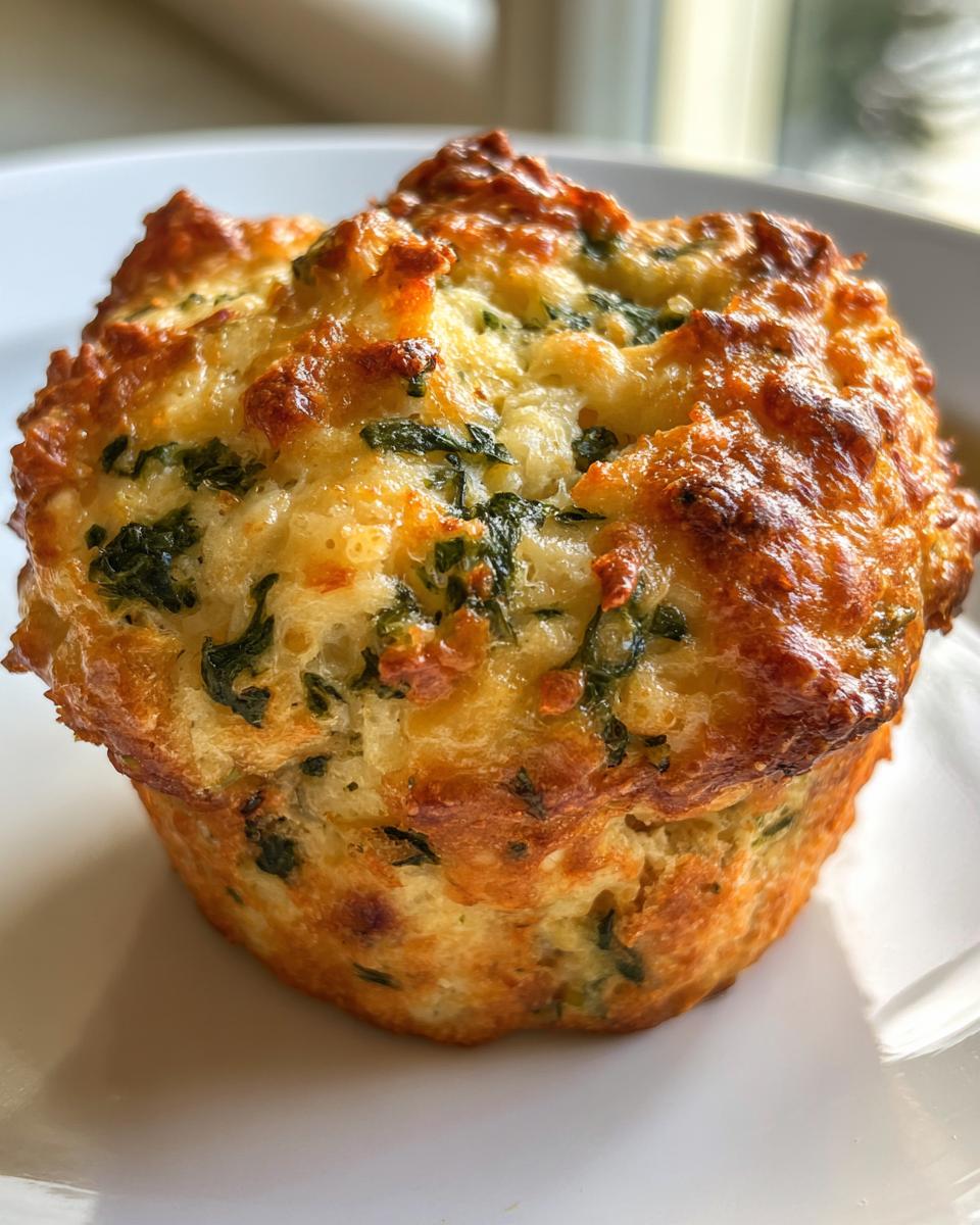 Savory Cheese and Spinach Muffins for Easter, Christmas - detail 1