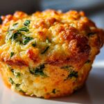 Savory Cheese and Spinach Muffins for Easter, Christmas