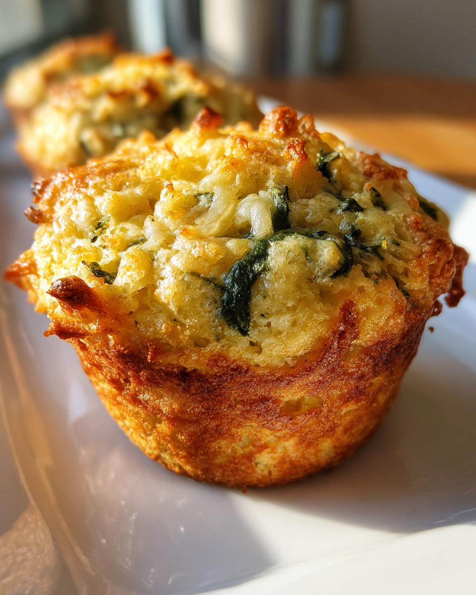 Savory Cheese and Spinach Muffins for Easter, Christmas - detail 2