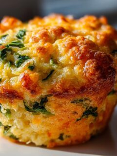 Savory Cheese and Spinach Muffins for Easter, Christmas