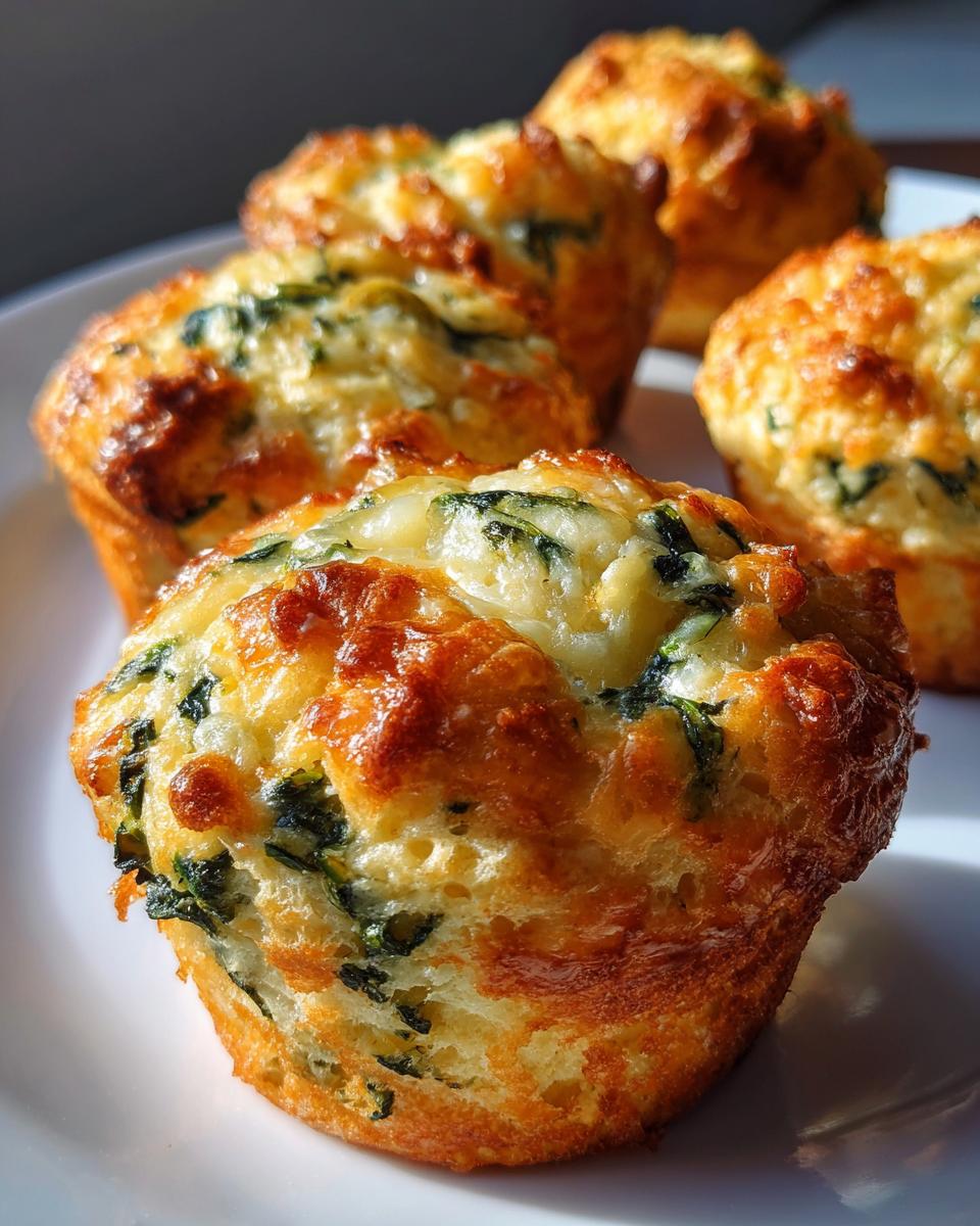 Savory Cheese and Spinach Muffins for Easter, Christmas - detail 3