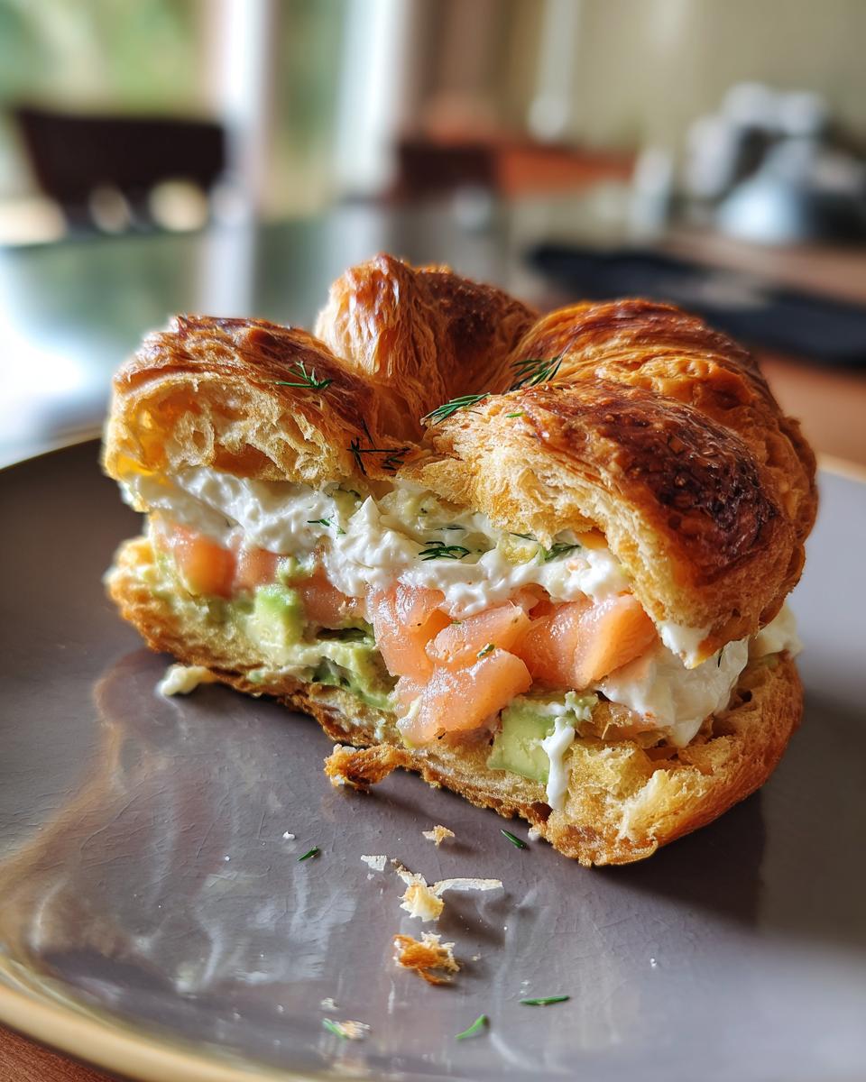 Savory Paris-Brest with Smoked Salmon, Avocado, and Cream Cheese for Easter, Christmas - detail 1