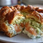 Savory Paris-Brest with Smoked Salmon, Avocado, and Cream Cheese for Easter, Christmas