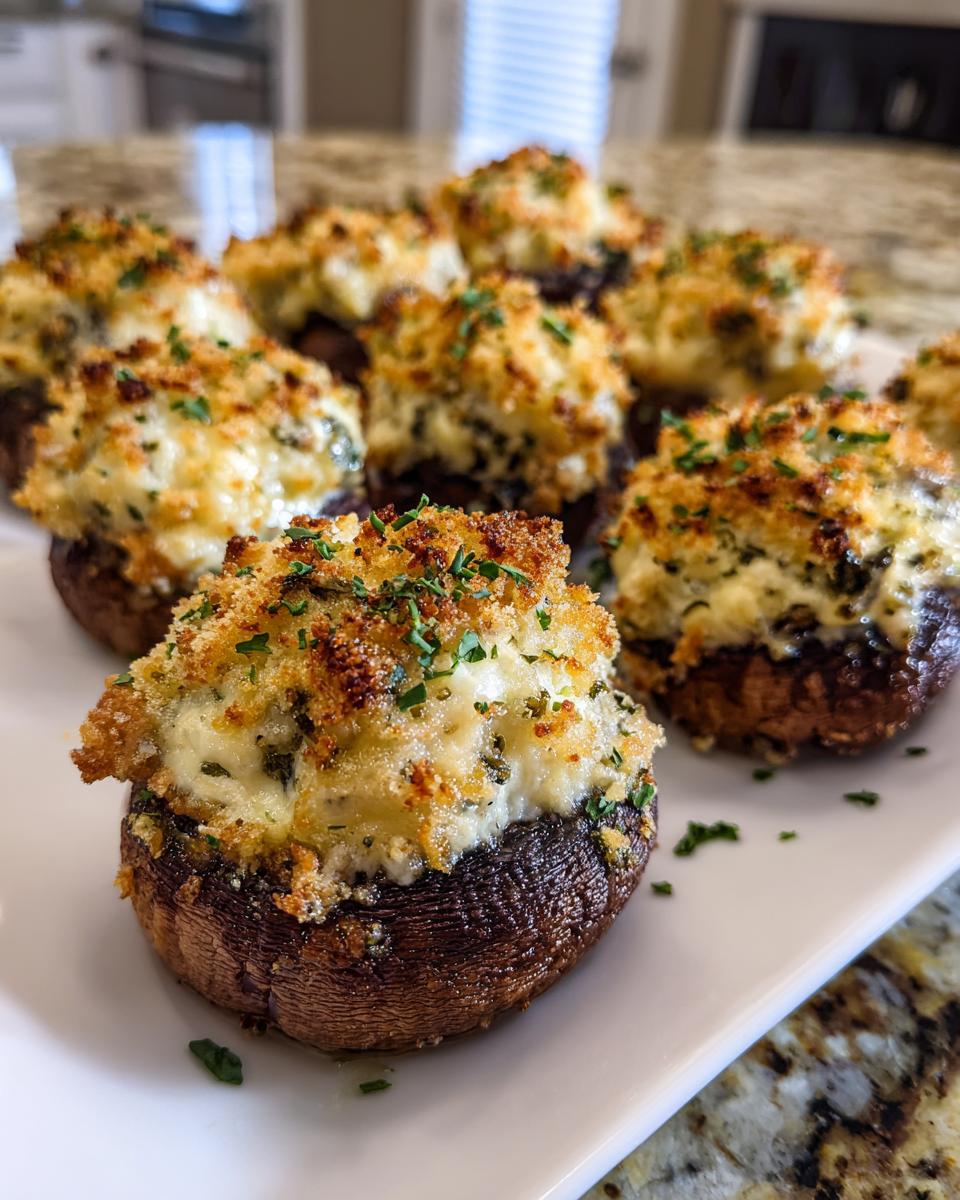 Stuffed Mushrooms Appetizer for Christmas, Thanksgiving - detail 1