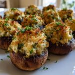 Stuffed Mushrooms Appetizer for Christmas, Thanksgiving