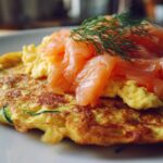 Zucchini Tortillas with Scrambled Eggs and Smoked Salmon for Easter