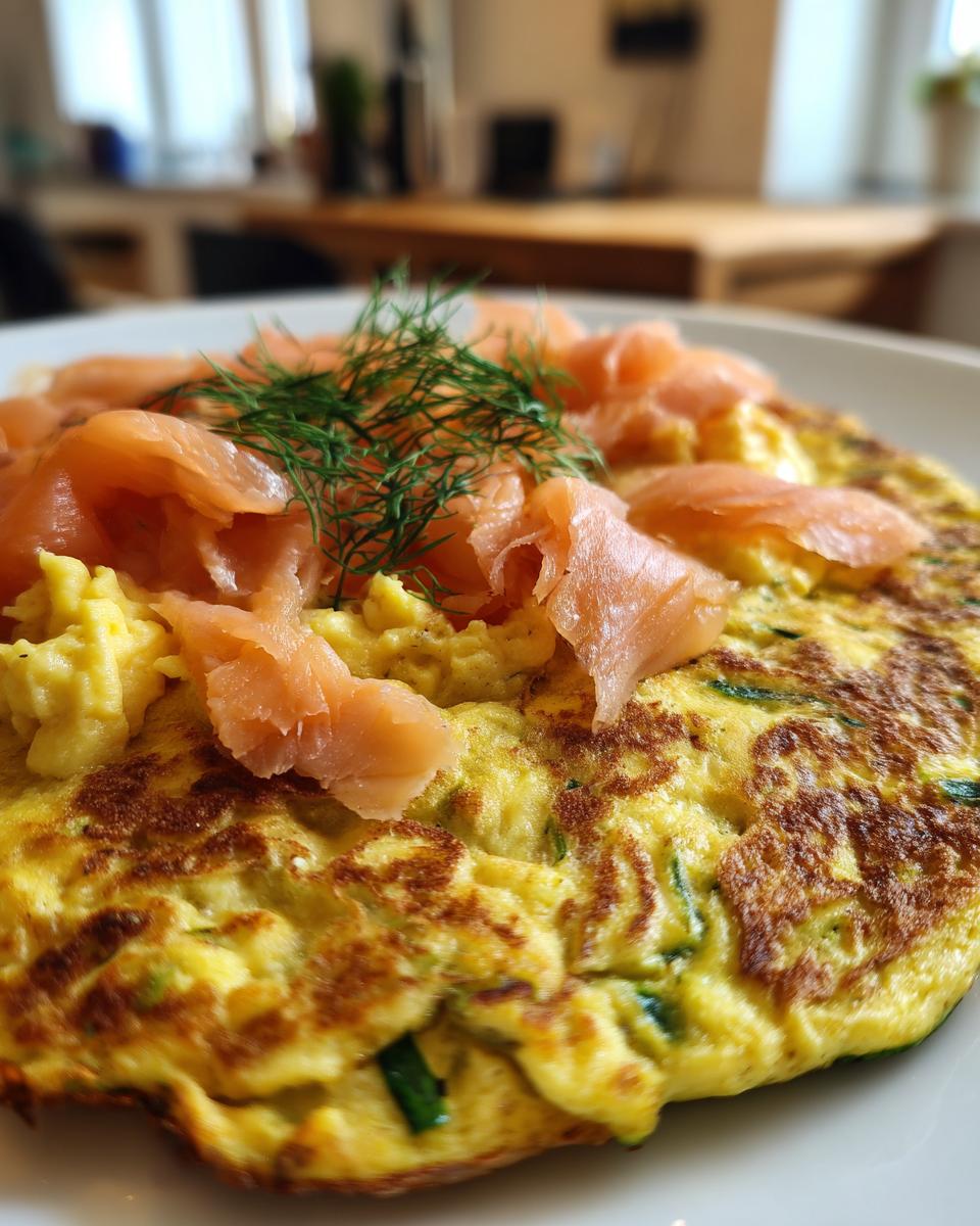 Zucchini Tortillas with Scrambled Eggs and Smoked Salmon for Easter - detail 4