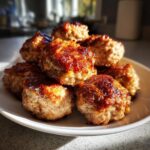 A pile of freshly baked Cream Cheese Sausage Balls with a beautifully browned, slightly crispy exterior.