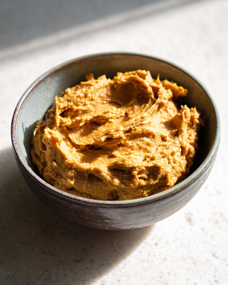 Close-up of creamy, rich French Onion Dip served in a dark, rustic ceramic bowl.